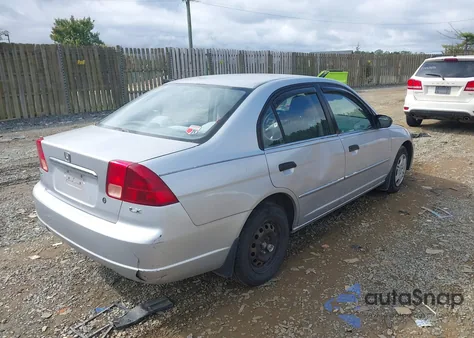 2001 Honda Civic Lx из США, поврежденный, VIN 1HGES16561L049794